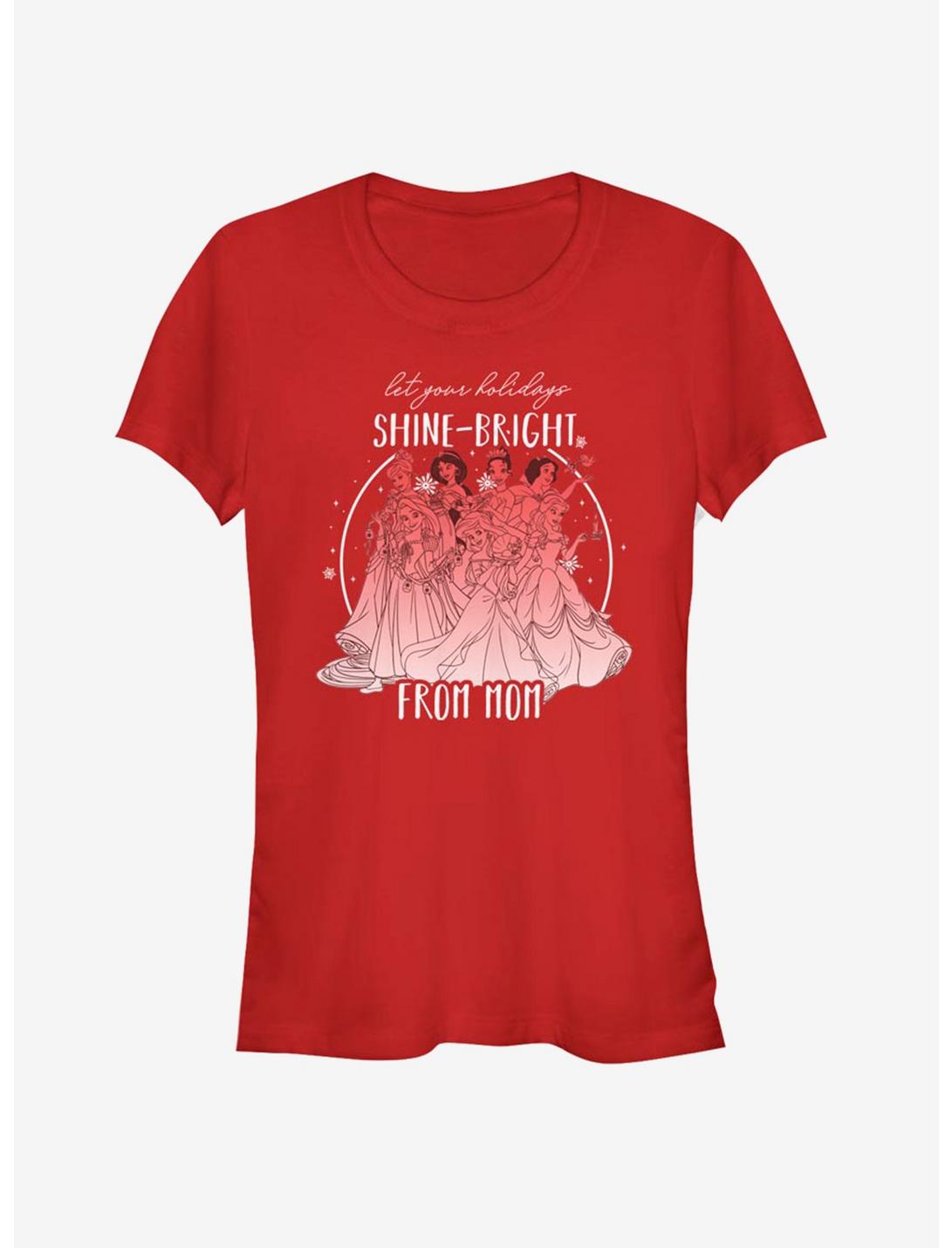 Disney Princesses Shine Bright Mom Holiday Girls T-Shirt