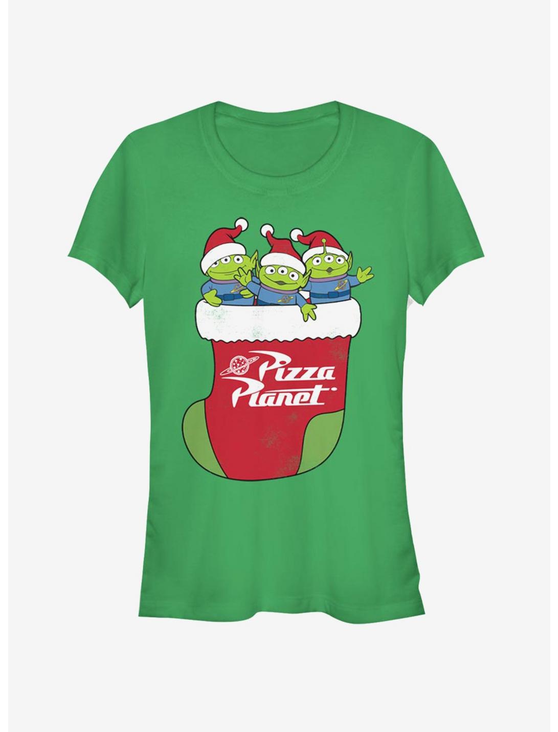 Disney Toy Story Pizza Planet Alien Christmas Stocking Girls T-Shirt