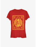 Disney Mulan Live Action Golden Outline Poster Girls T-Shirt