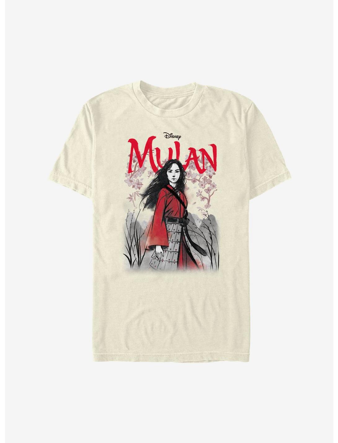 Disney Mulan Live Action Watercolor Title Poster T-Shirt
