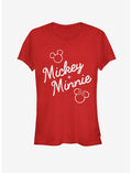 Disney Mickey Mouse And Minnie Mouse Signed Together Girls T-Shirt