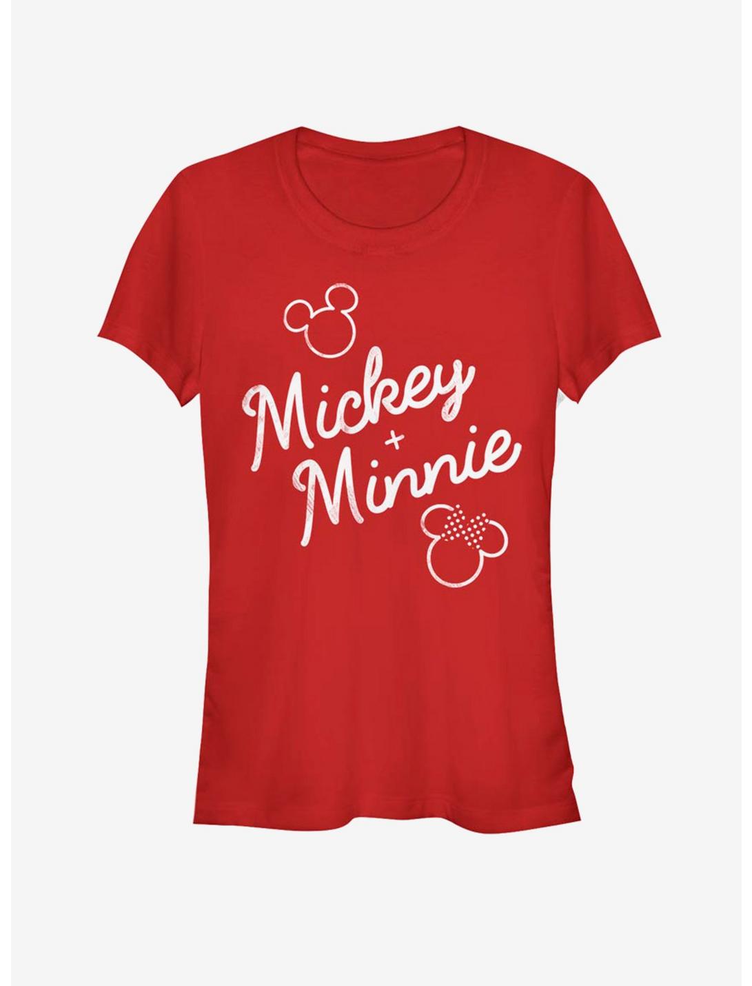 Disney Mickey Mouse And Minnie Mouse Signed Together Girls T-Shirt