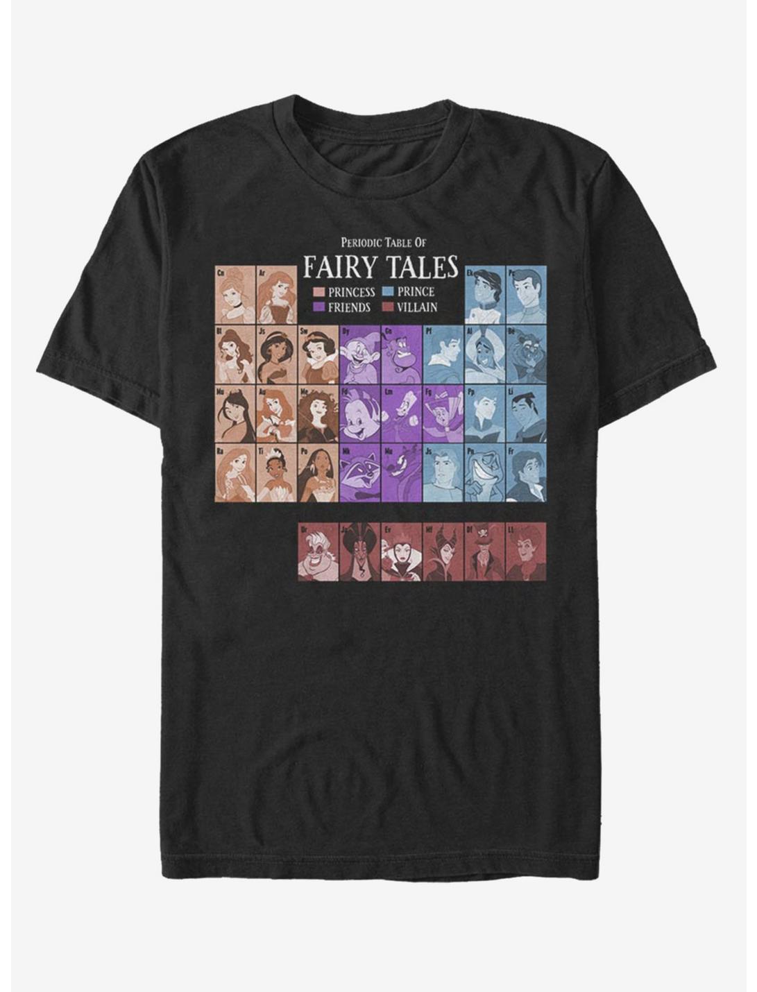 Disney Characters Periodic Table Of Fairy Tales T-Shirt