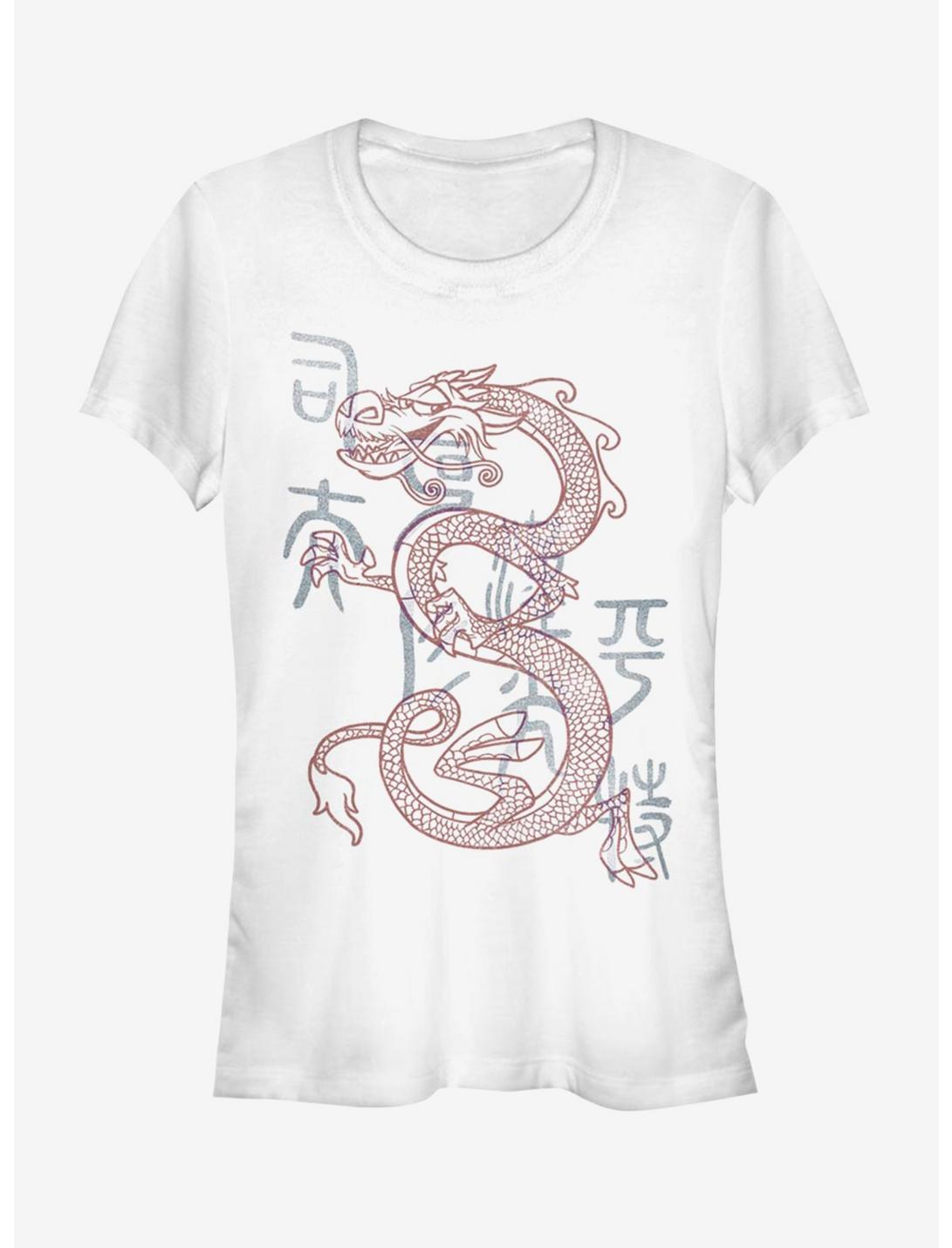 Disney Mulan Mushu Dragon Outline Girls T-Shirt