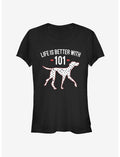 Disney 101 Dalmatians Life Is Better Classic Girls T-Shirt