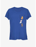 Disney Aristocats Kitten Crawl Faux Pocket Tee Classic Girls T-Shirt
