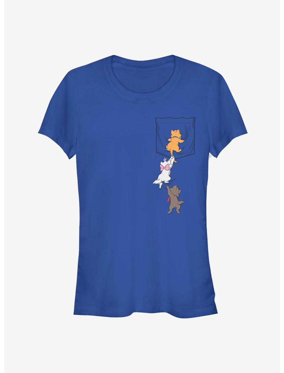 Disney Aristocats Kitten Crawl Faux Pocket Tee Classic Girls T-Shirt
