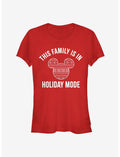 Disney Mickey Mouse The Family Is In Holiday Mode Classic Girls T-Shirt