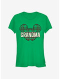 Disney Mickey Mouse Head Plaid Grandma Classic Girls T-Shirt