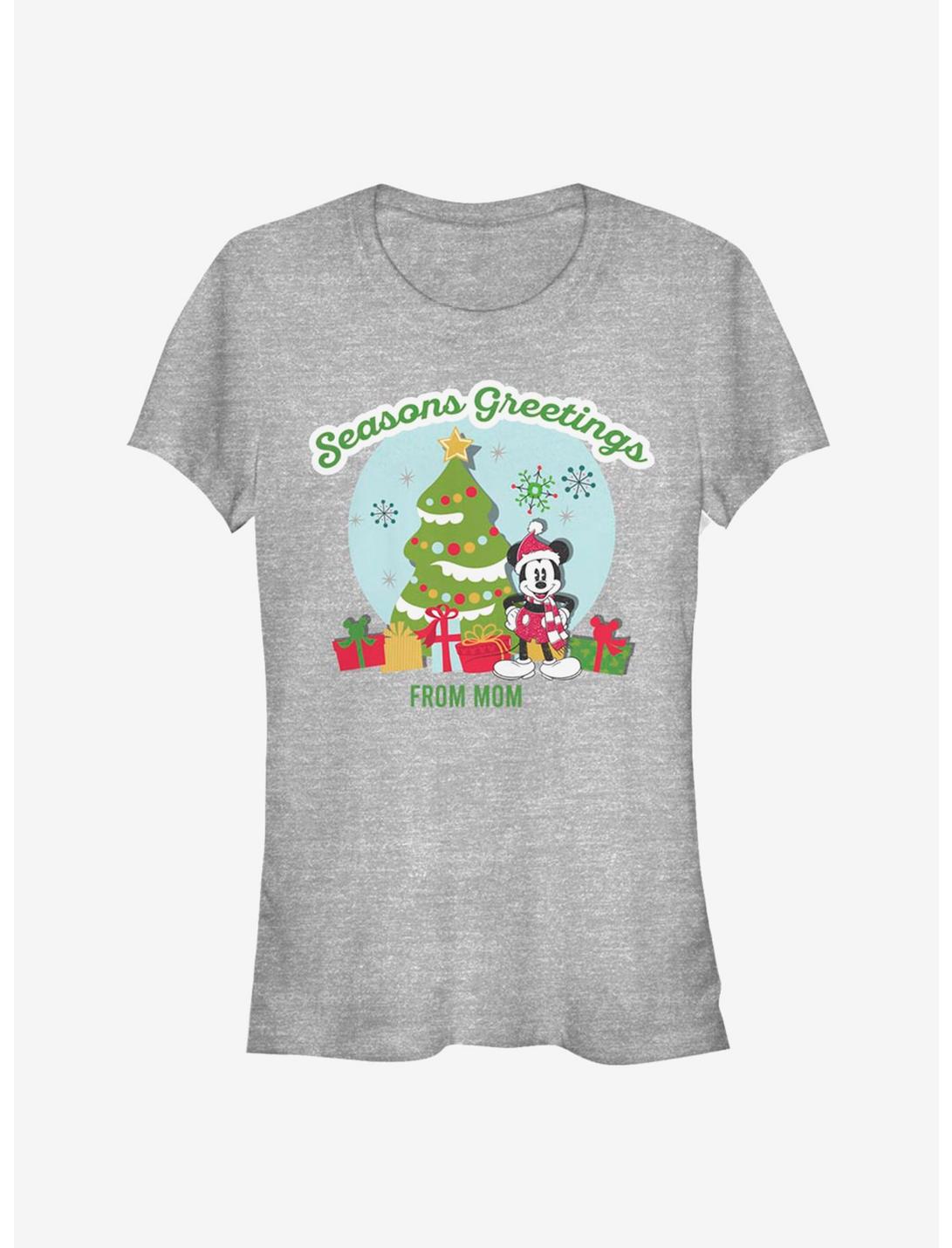 Disney Mickey Mouse Holiday Seasons Greetings From Mom Classic Girls T-Shirt