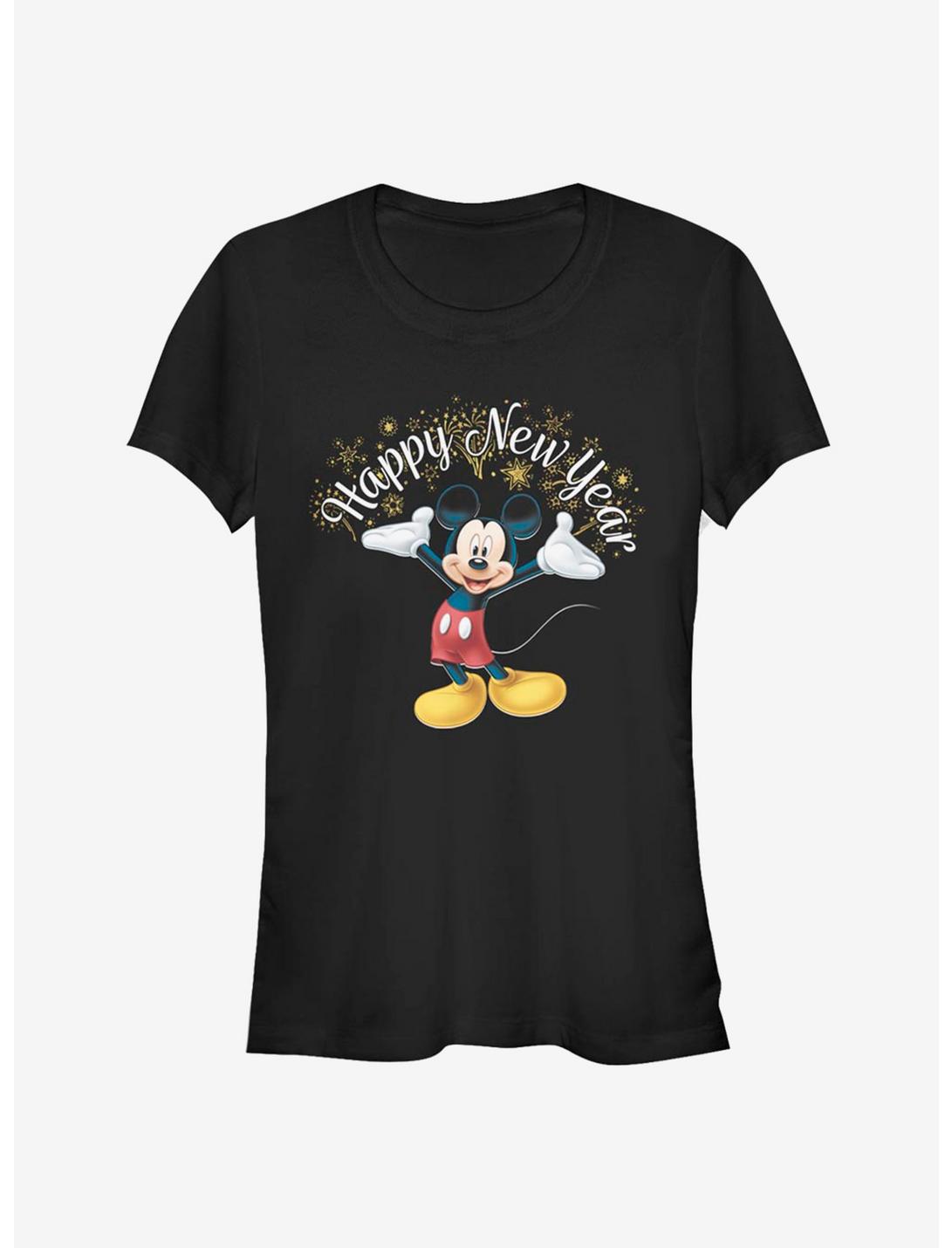Disney Mickey Mouse Happy New Year Fireworks Classic Girls T-Shirt