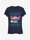 Disney Lilo & Stitch Christmas Santa Stitch Girls T-Shirt