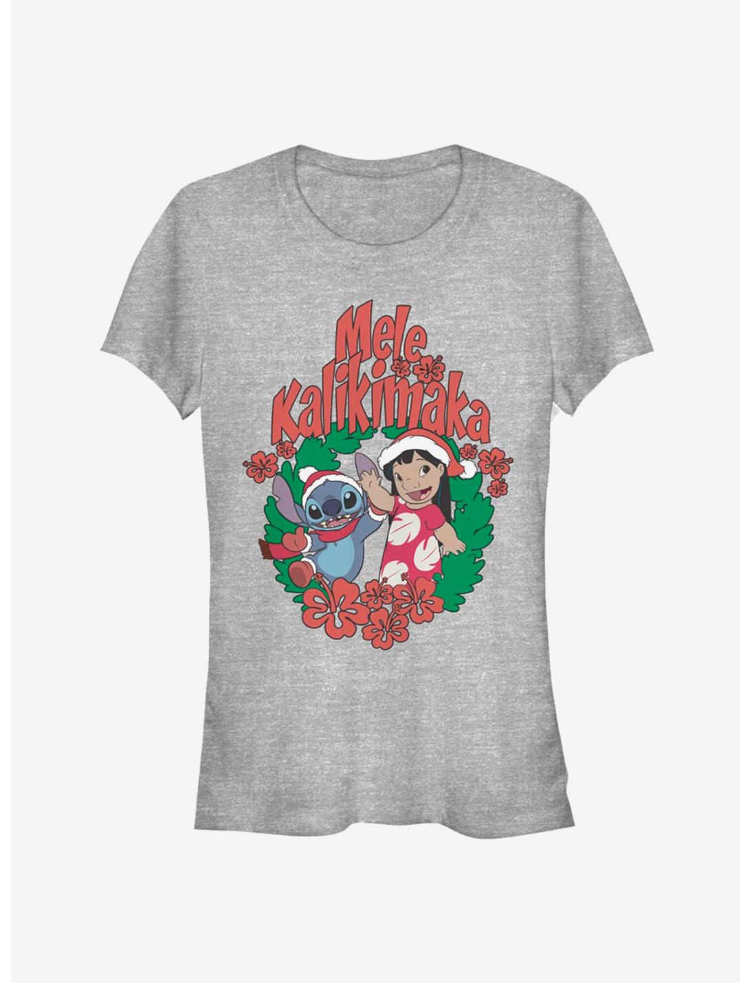 Disney Lilo & Stitch Christmas Wreath Girls T-Shirt