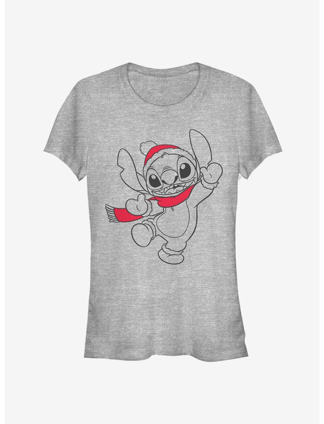 Disney Lilo & Stitch Christmas Stitch Outline Girls T-Shirt