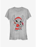 Disney Lilo & Stitch Christmas Santa Stitch Blaster Girls T-Shirt