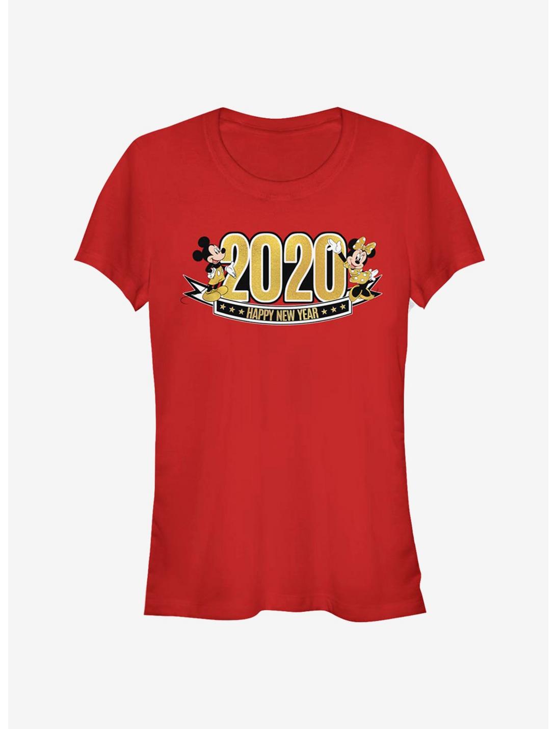 Disney Mickey Mouse And Minnie Mouse Happy New Year 2020 Classic Girls T-Shirt