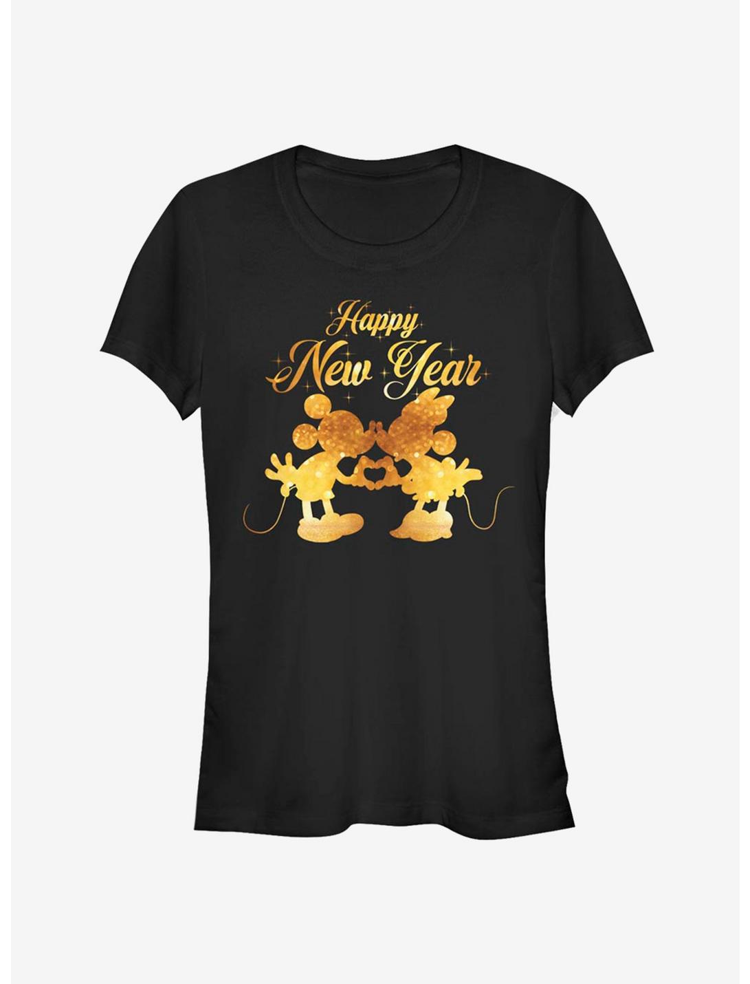 Disney Mickey Mouse & Minnie Mouse New Year Kissing Girls T-Shirt