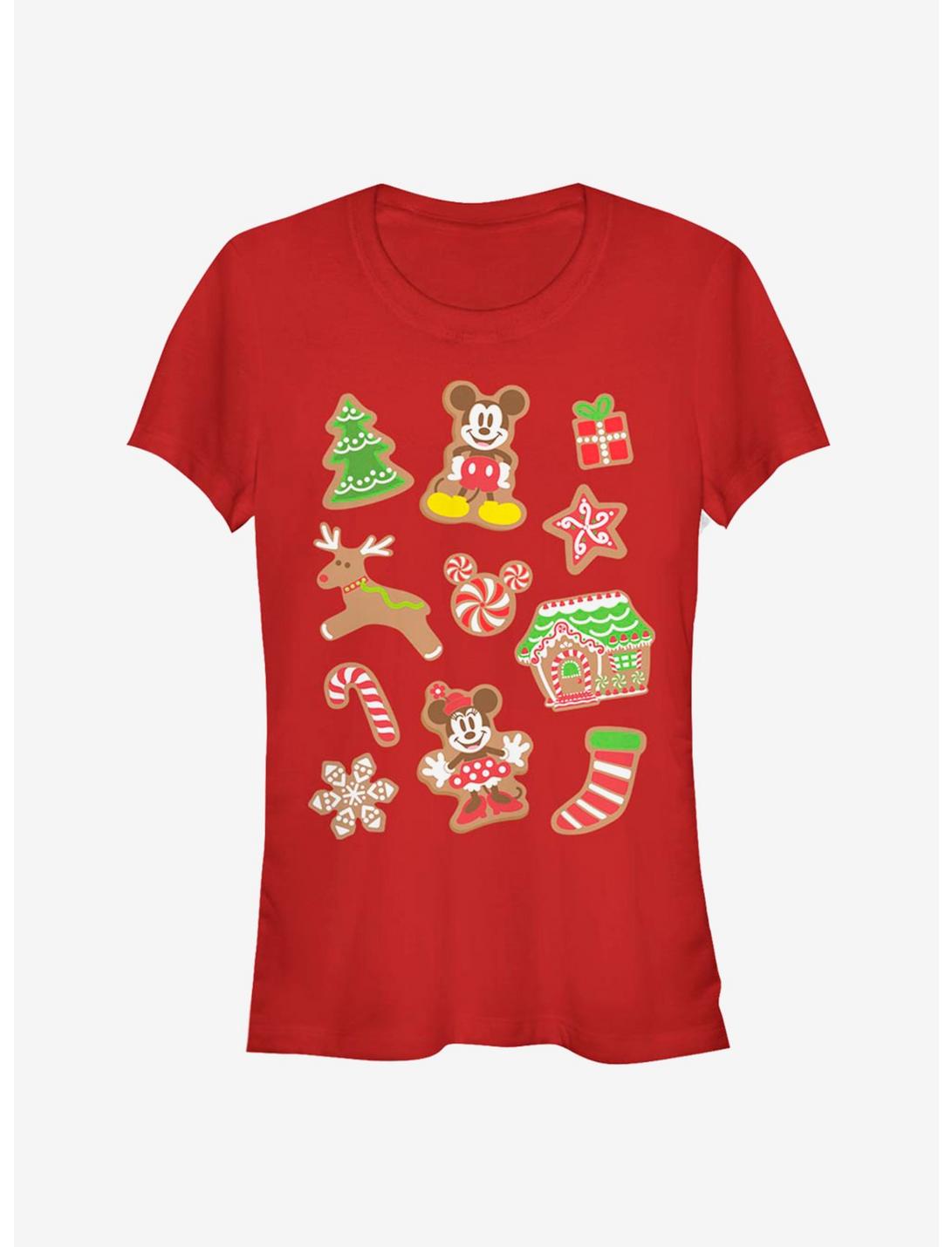 Disney Mickey Mouse & Minnie Mouse Holiday Gingerbread Cookies Classic Girls T-Shirt