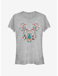 Disney Mickey Mouse Head Holiday Filled Classic Girls T-Shirt