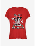 Disney Mickey Mouse & Minnie Mouse Happy Holidays Girls T-Shirt