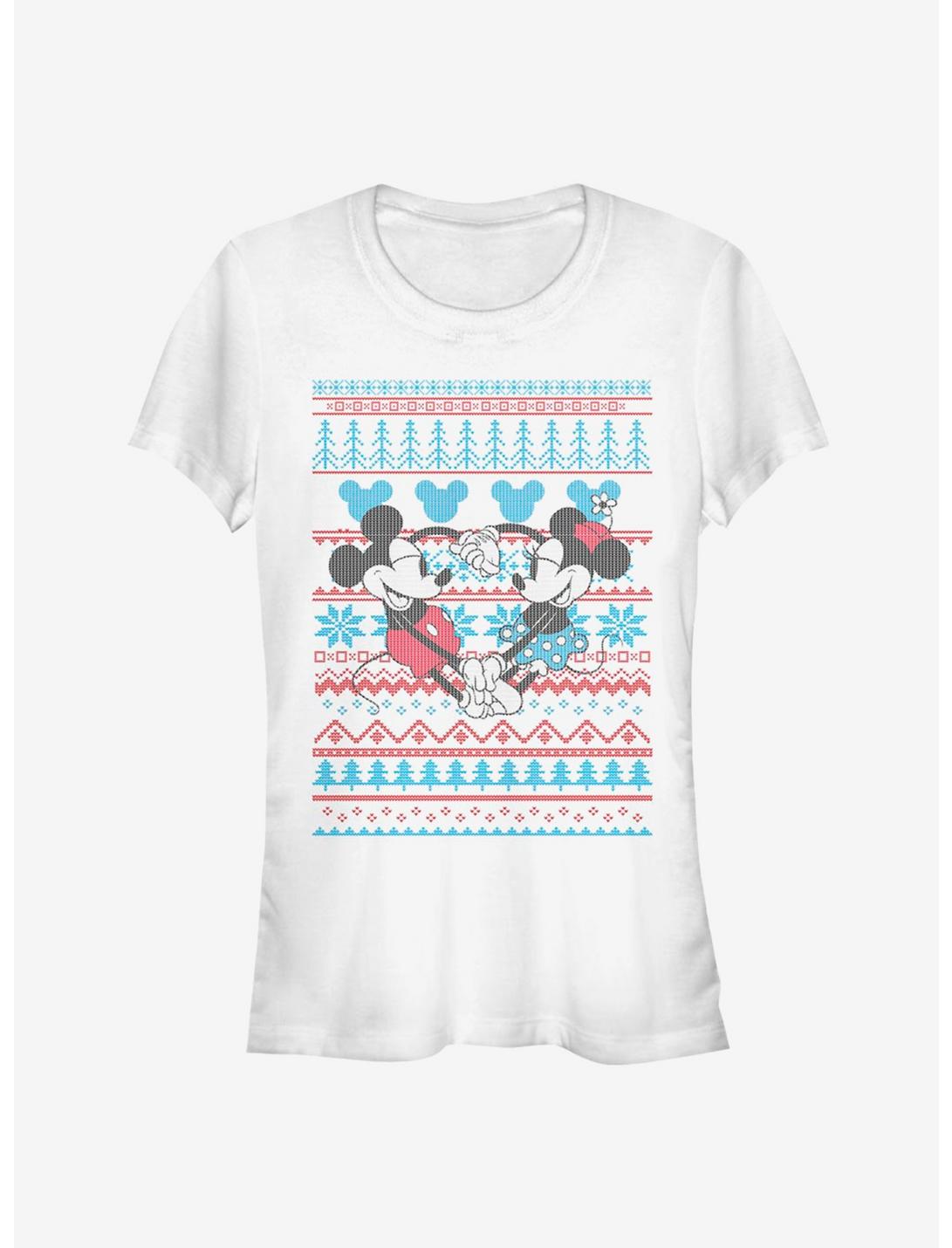 Disney Mickey Mouse & Minnie Mouse Holiday Sweater Girls T-Shirt