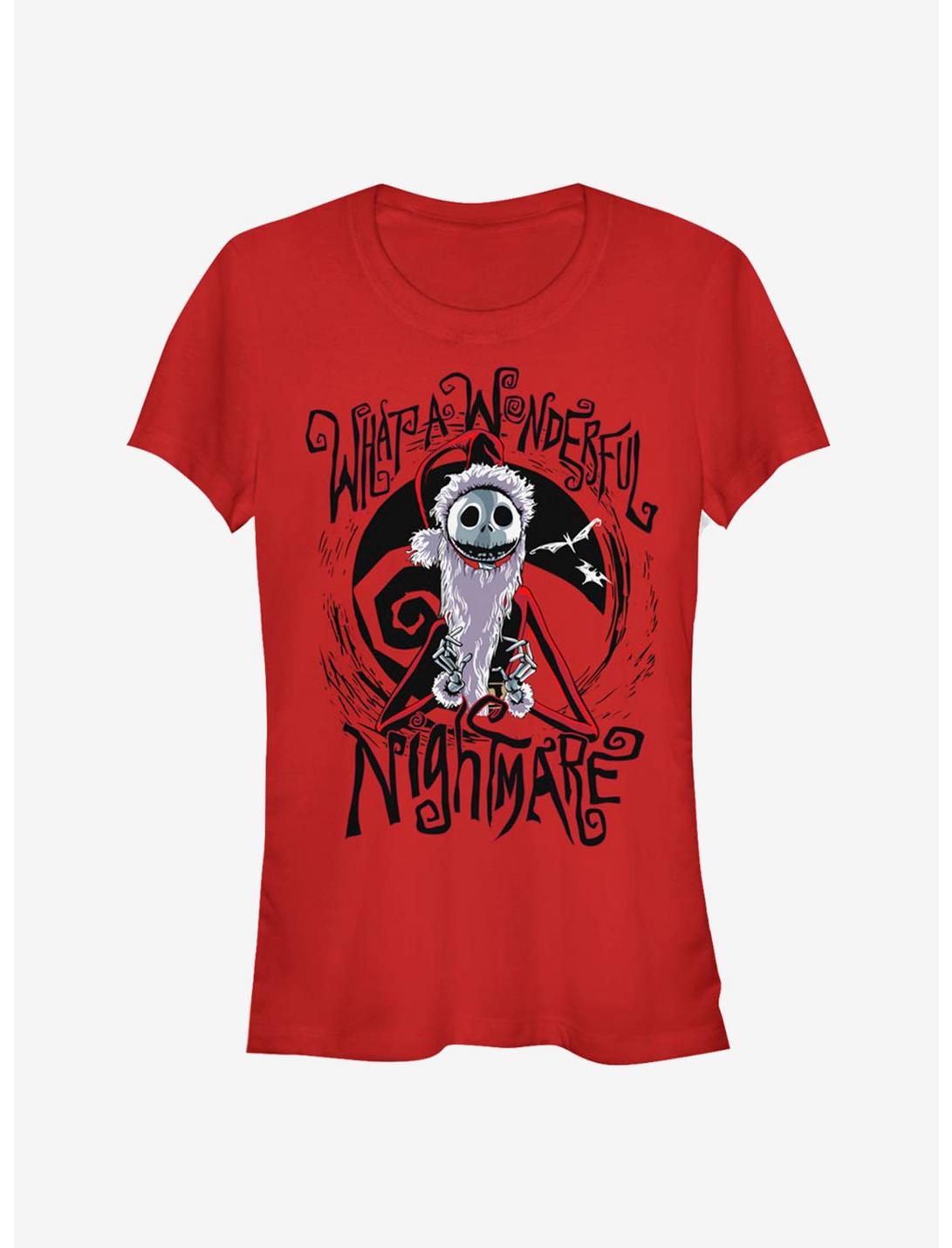 Disney The Nightmare Before Christmas What A Wonderful Nightmare Santa Jack Girls T-Shirt