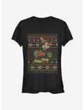 Disney Mickey Mouse Vintage Holiday Sweater Classic Girls T-Shirt