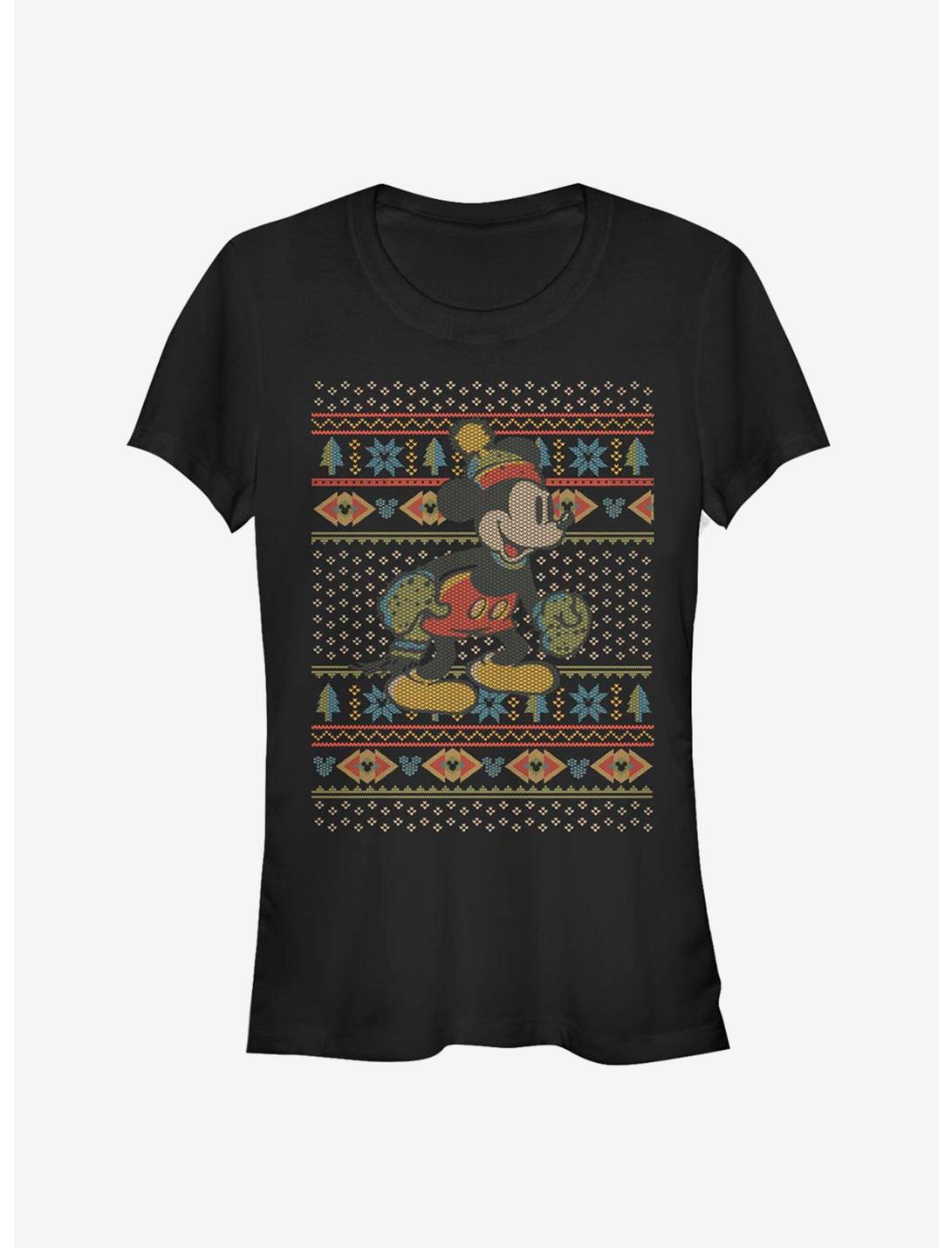Disney Mickey Mouse Vintage Holiday Sweater Classic Girls T-Shirt