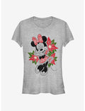 Disney Minnie Mouse Holiday Poinsettia Classic Girls T-Shirt