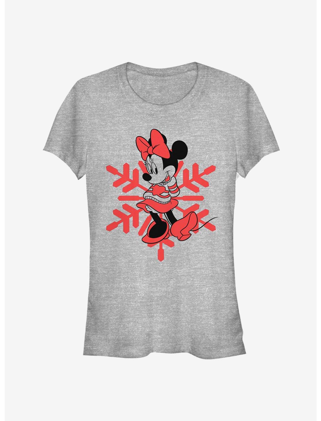Disney Minnie Mouse Holiday Snowflake Classic Girls T-Shirt