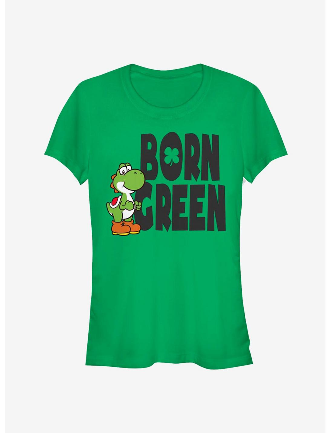Nintendo Mario Born Green Girls T-Shirt