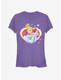 Disney Cinderella Classic Cinderella Hearts Girls T-Shirt