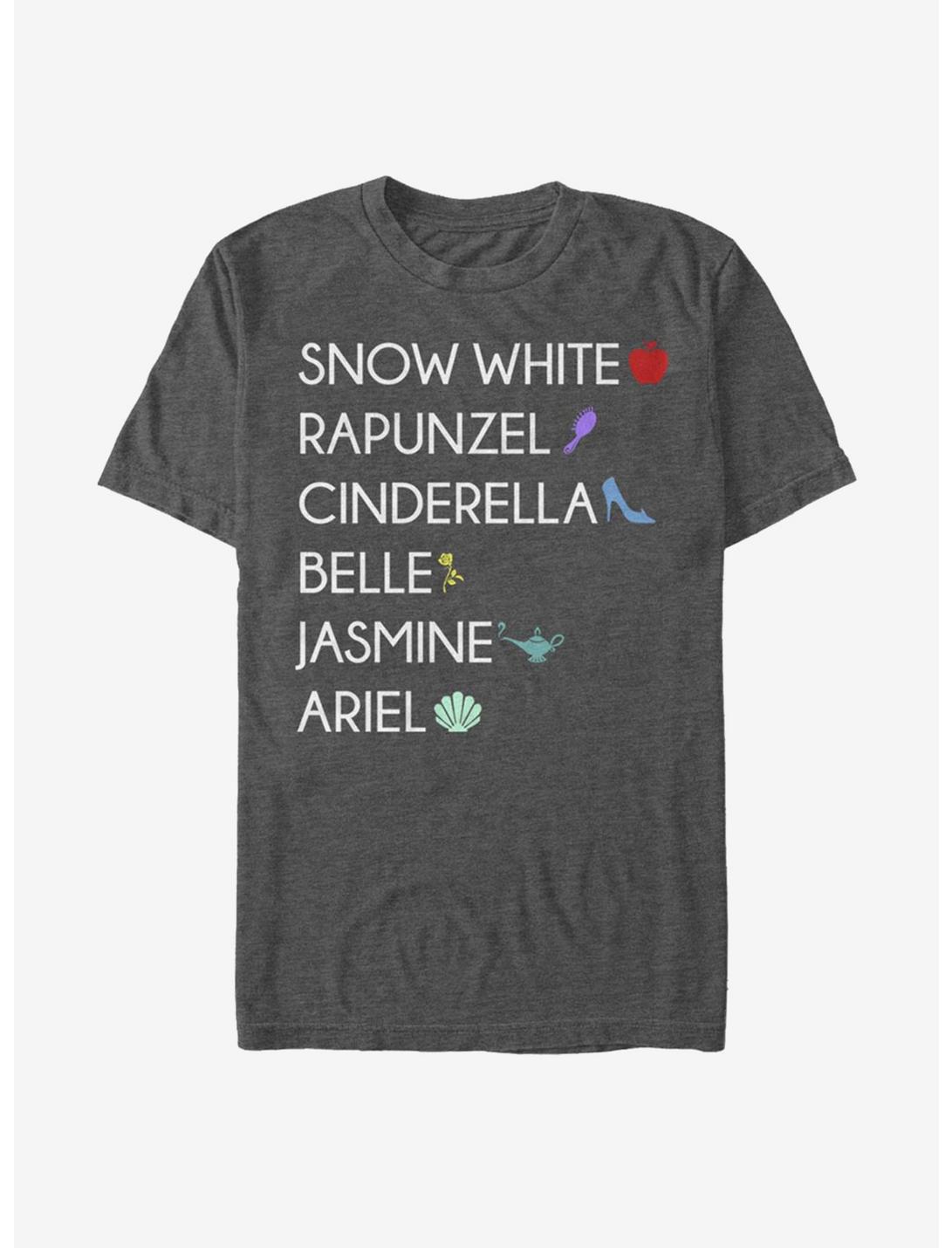 Disney Princess Classic Princess List T-Shirt