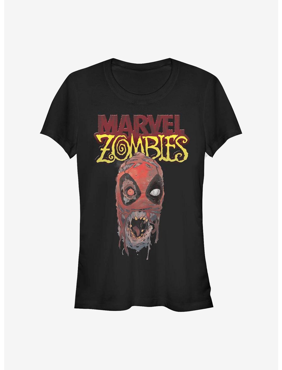 Marvel Zombies Head Of Deadpool Girls T-Shirt