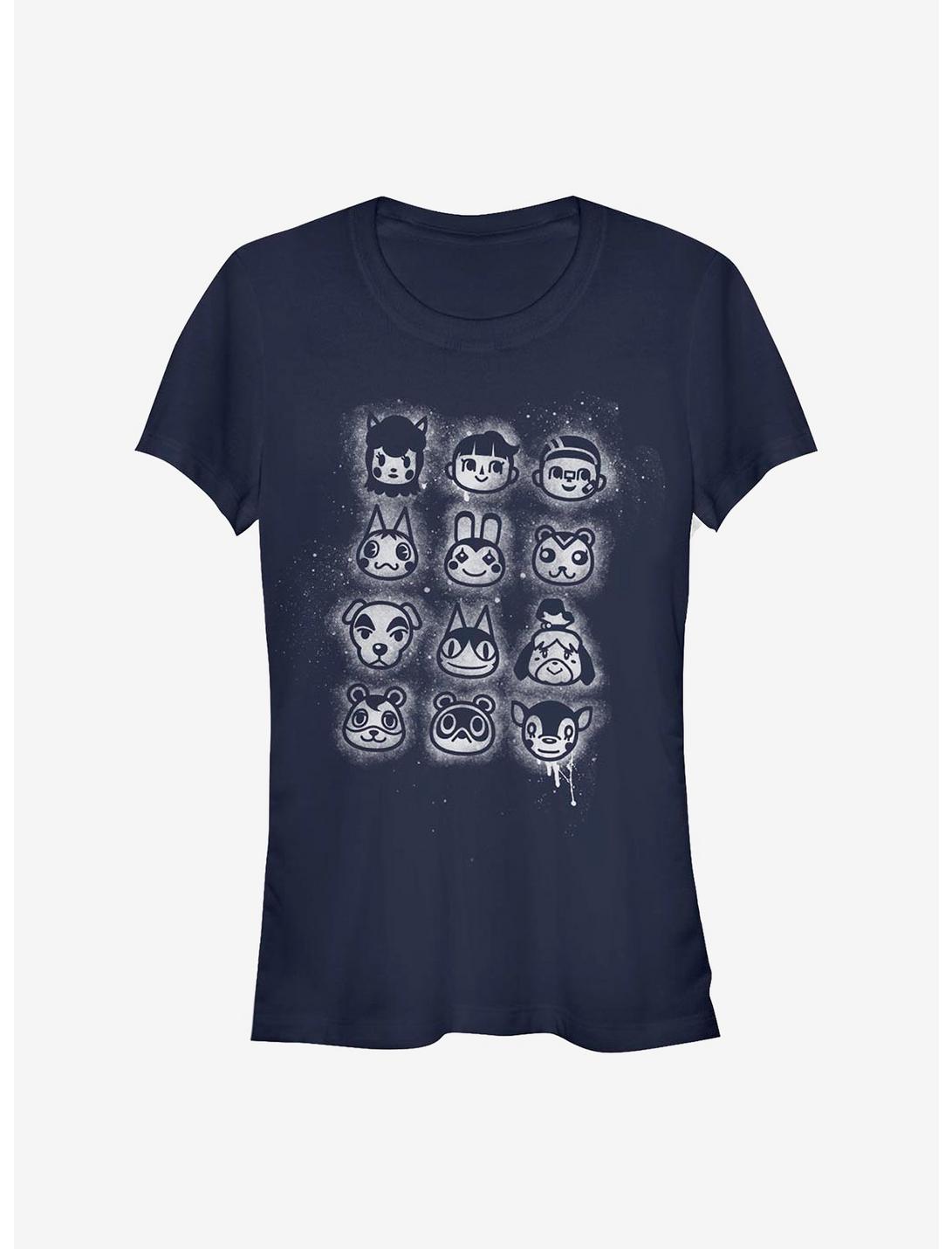 Nintendo Animal Crossing Villager Stencil Tilted Girls T-Shirt