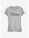 Disney Princess Disney Logo Leopard Fill Girls T-Shirt