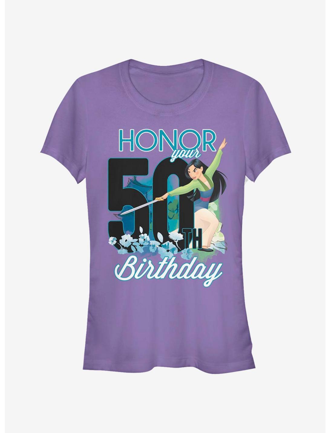Disney Aladdin Mulan Fifty Birthday Girls T-Shirt