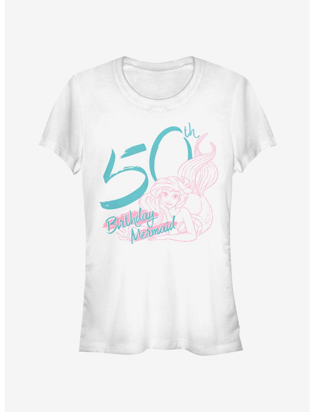 Disney The Little Mermaid Fifty Birthday Mermaid Girls T-Shirt