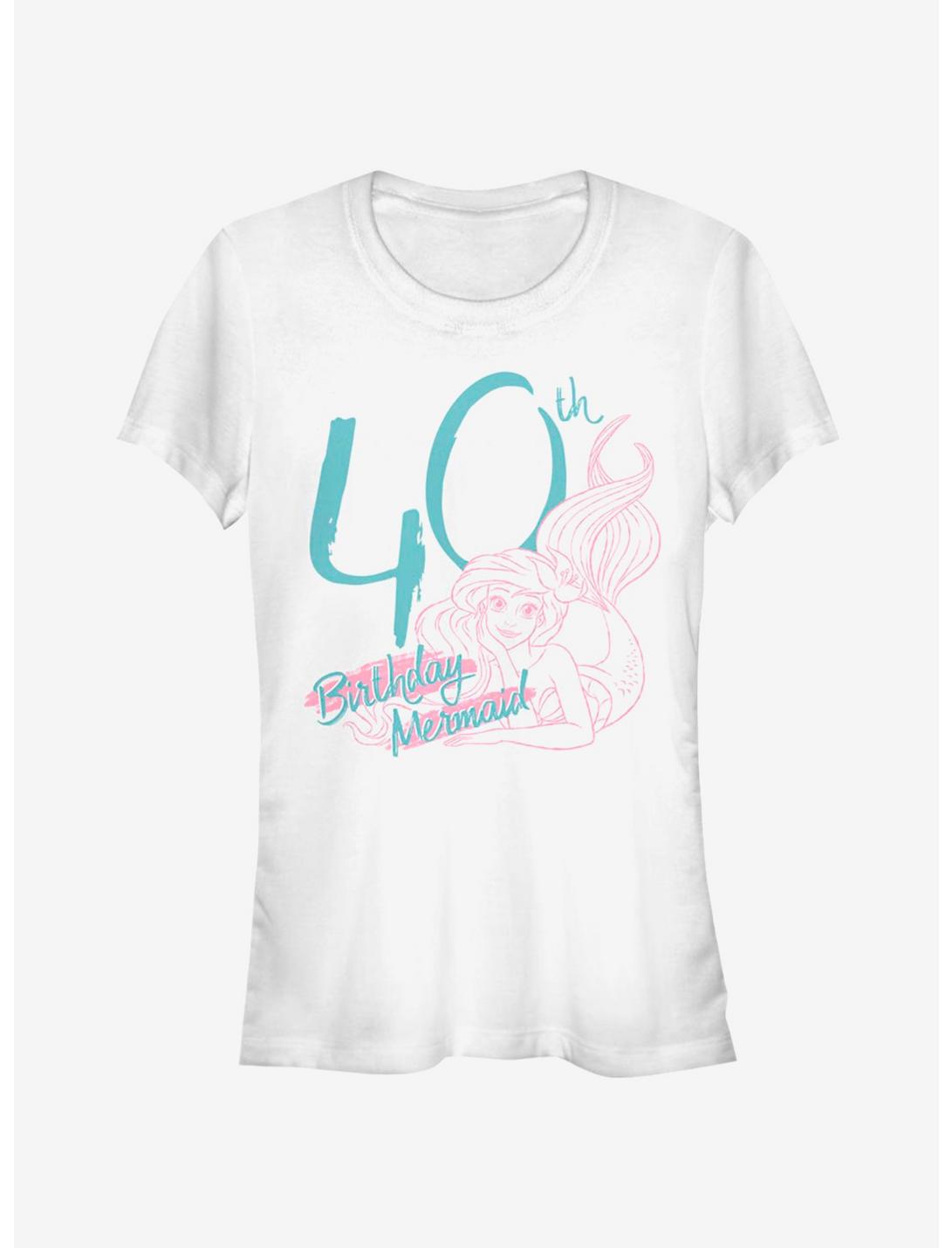Disney The Little Mermaid Forty Birthday Mermaid Girls T-Shirt
