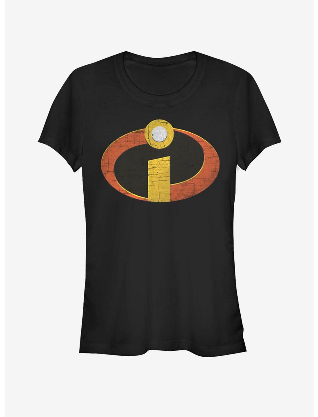 Disney Pixar The Incredibles Distressed Logo Girls T-Shirt