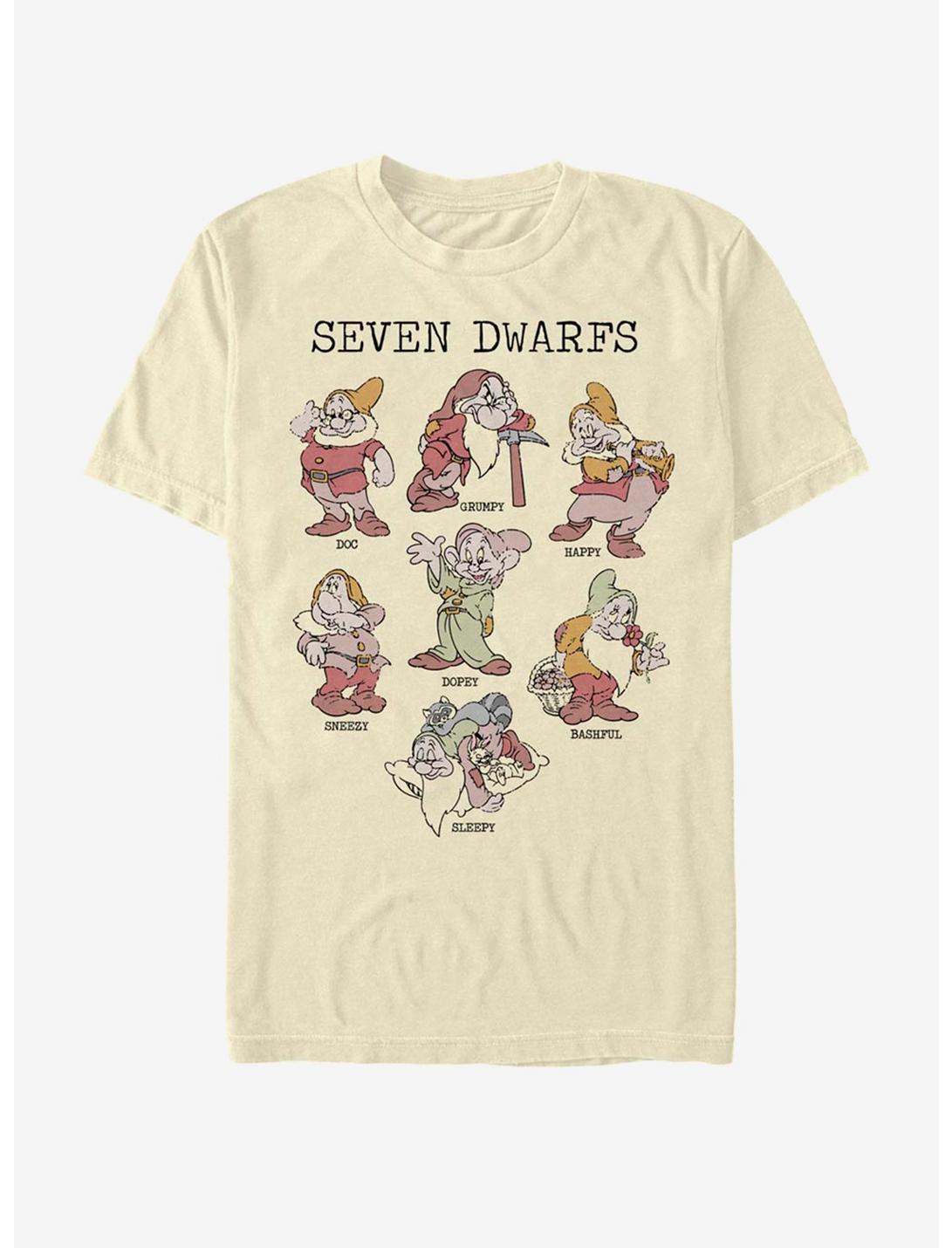 Disney Snow White Dwarf Grid T-Shirt