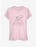 Disney Bambi Simple Flowers Girls T-Shirt