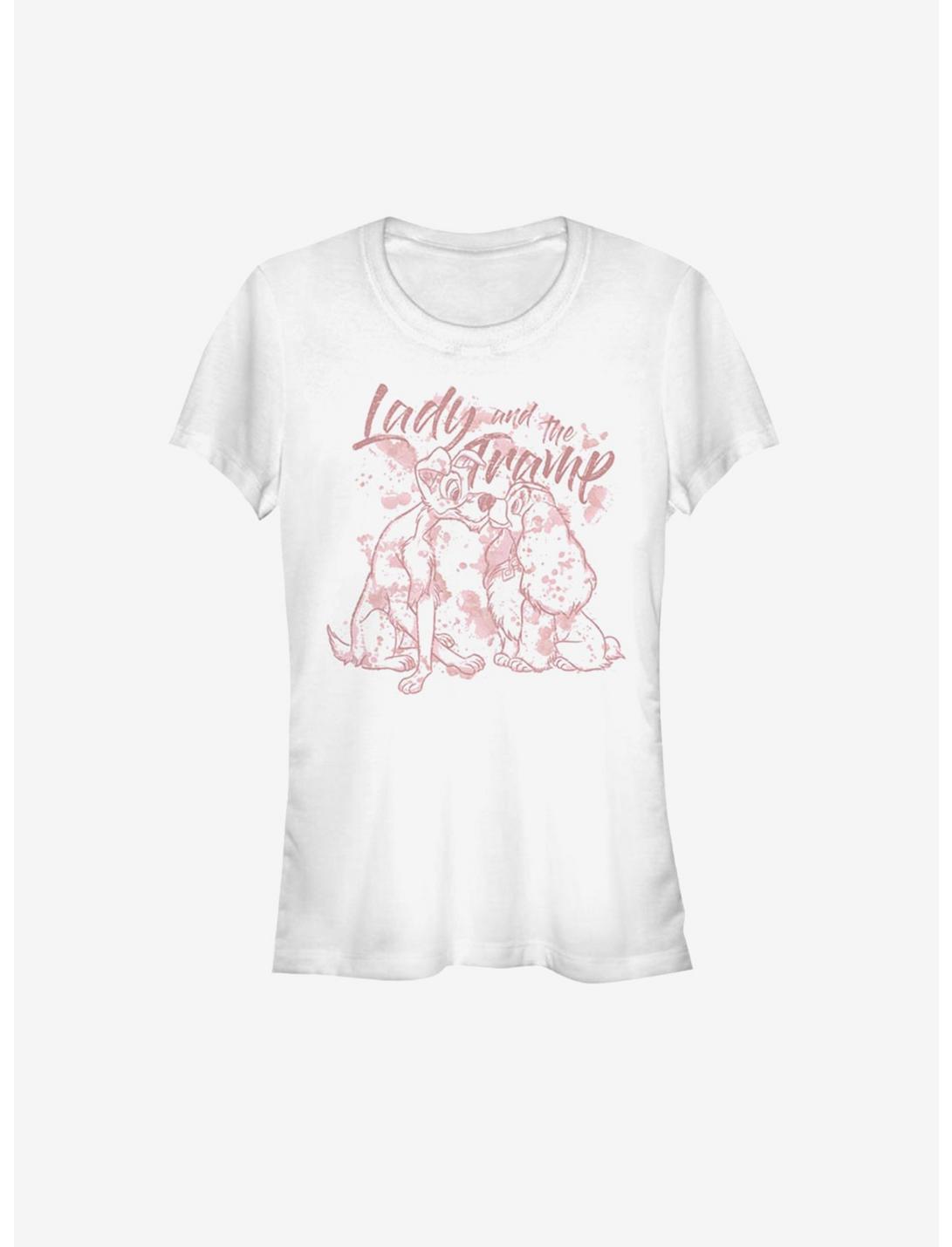 Disney Lady And The Tramp Lady Tramp Lineart Girls T-Shirt