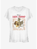 Disney Lady And The Tramp Vintage Cover Girls T-Shirt