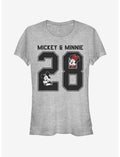 Disney Mickey Mouse Mickey Minnie Collegiate Girls T-Shirt