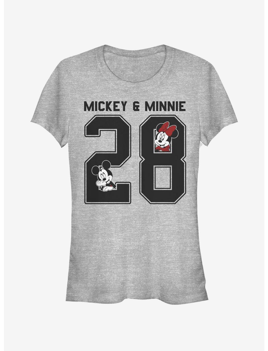 Disney Mickey Mouse Mickey Minnie Collegiate Girls T-Shirt