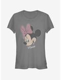 Disney Mickey Mouse Minnie Big Face Distressed Girls T-Shirt