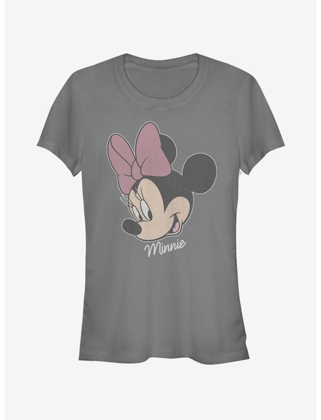 Disney Mickey Mouse Minnie Big Face Distressed Girls T-Shirt