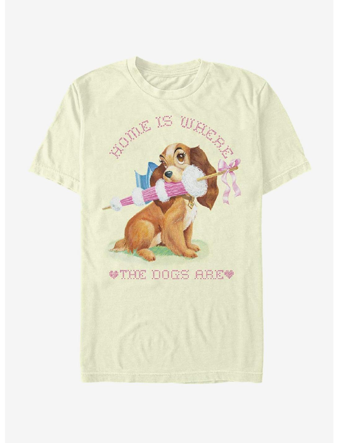 Disney Lady And The Tramp Lady Home Is Where Dog T-Shirt