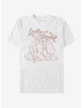 Disney Lady And The Tramp Lady Tramp Lineart T-Shirt